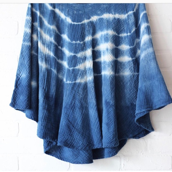 (SOLD @ POP UP) Shibori poncho soft double gauze - Picture 2 of 2